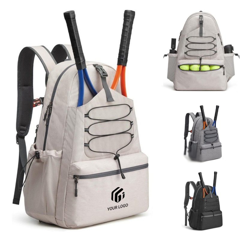 Custom Large Shoe Compartment Pickleball Paddle Backpack Tennis Bag