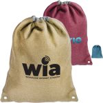 Custom Linen Cromwell Drawstring Backpacks