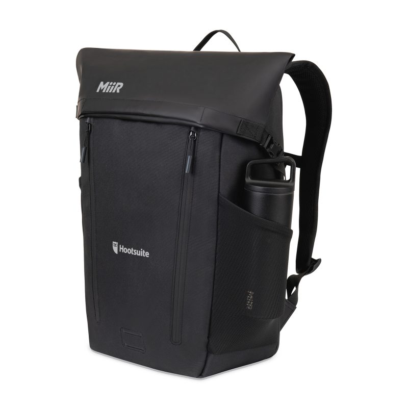 Custom MiiR Olympus 2.0 Recycled rPET 25L Laptop Backpack - AWARE - Black - 3