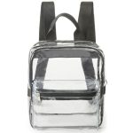 Custom Mini Clear PVC Transparent Backpack with Front Accessory Pocket (11"x5") - 1