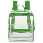 Custom Mini Clear PVC Transparent Backpack with Front Accessory Pocket (11"x5") - 2