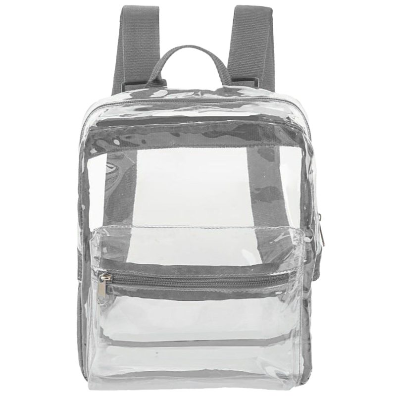 Custom Mini Clear PVC Transparent Backpack with Front Accessory Pocket (11"x5") - 3