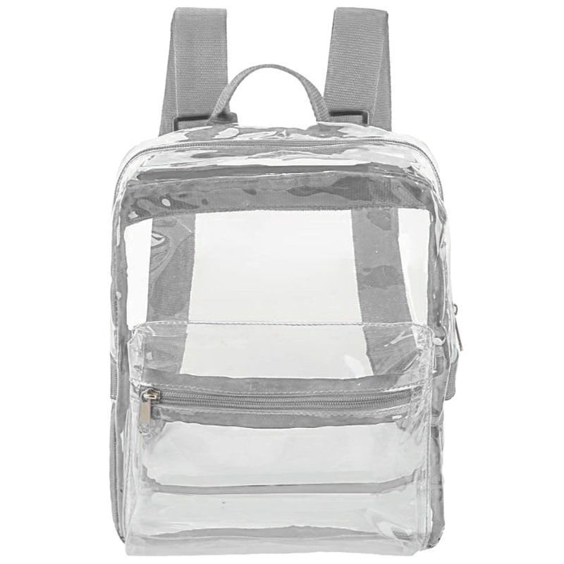 Custom Mini Clear PVC Transparent Backpack with Front Accessory Pocket (11"x5") - 4