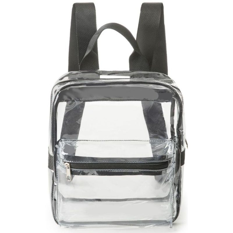 Custom Mini Clear PVC Transparent Backpack with Front Accessory Pocket (11"x5") - 5