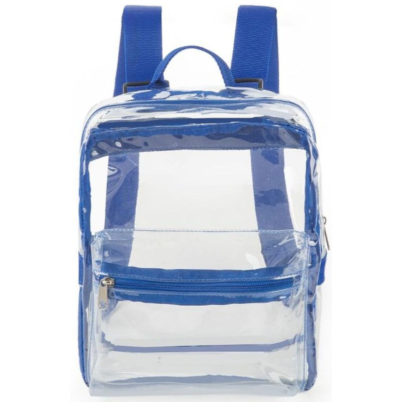 Custom Mini Clear PVC Transparent Backpack with Front Accessory Pocket (11"x5") - 6