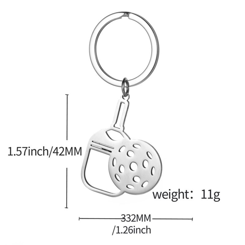 Custom Mini Pickleball Paddle Keyring Car Backpack Pendant - 1
