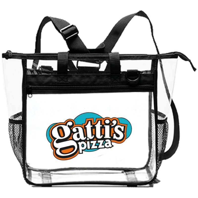 Custom Multi-Clear Convertible Tote & Messenger Backpack (12" x 12" x 6") - 1