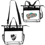 Custom Multi-Clear Convertible Tote & Messenger Backpack (12" x 12" x 6")