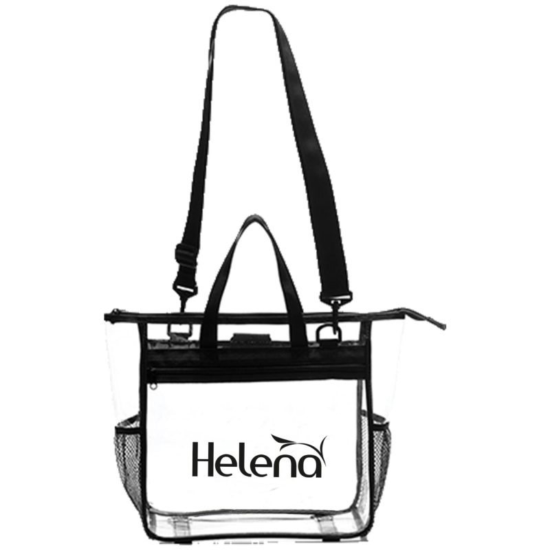 Custom Multi-Clear Convertible Tote & Messenger Backpack (12" x 12" x 6") - 2