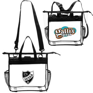 Custom Multi-Clear Convertible Tote & Messenger Backpack (12" x 12" x 6")