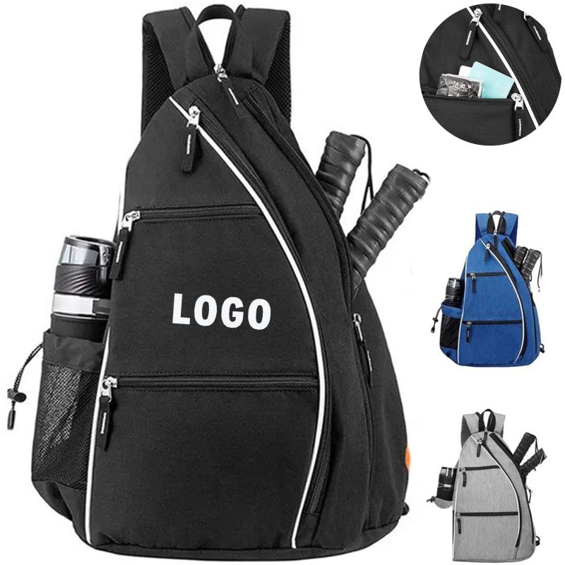 Custom Multi Pocket Pickleball Tennis Crossbody Sling Backpack