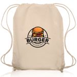 Custom Natural Bags Lightweight Cotton Drawstring Backpacks - 2