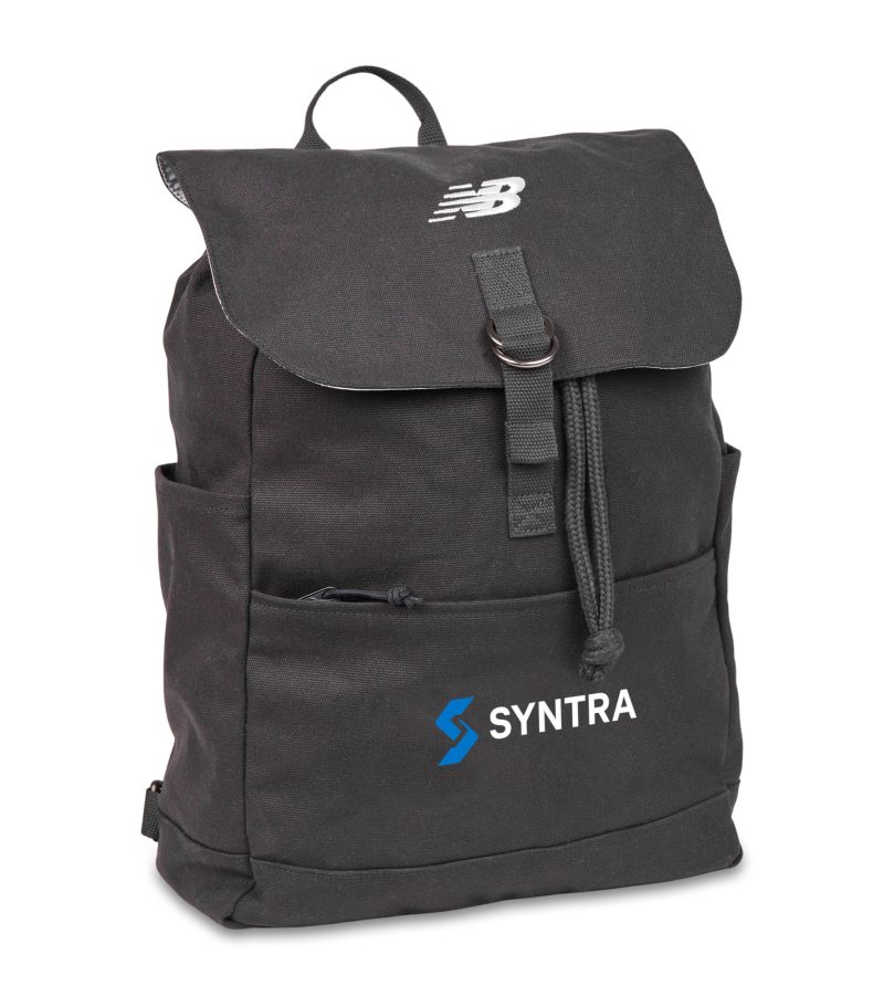 Custom New Balance Recycled Cotton Canvas Backpack - Black - 2