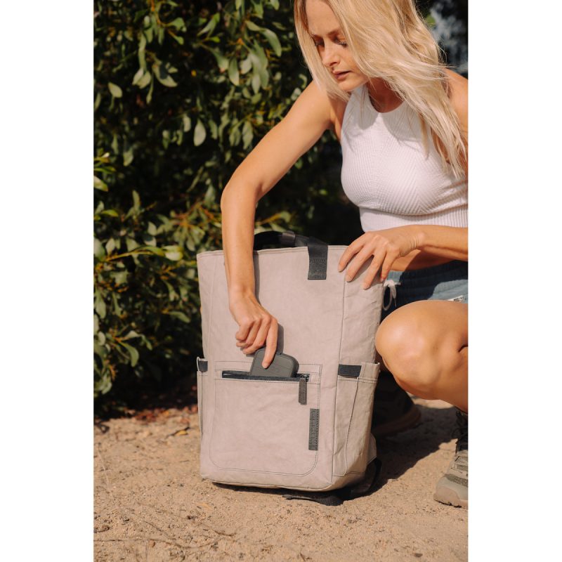 Custom Out of the Woods Seagull Backpack Cooler - Stone - 9