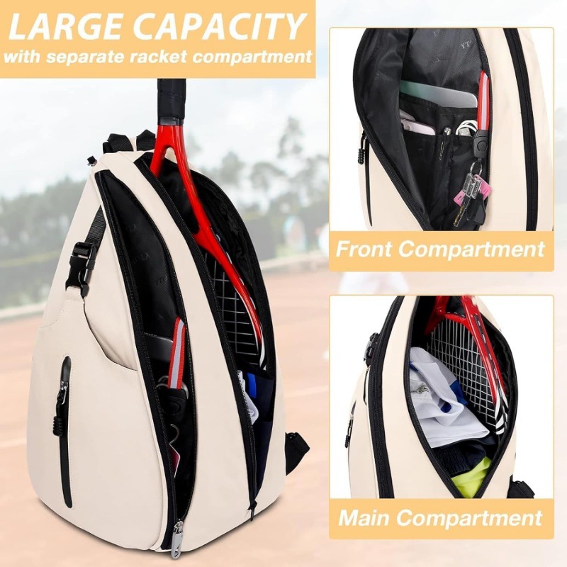 Custom Outdoor Training Badminton Bag Single Shoulder Tennis Pickleball Backpack - 3