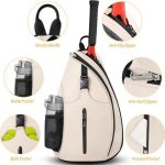 Custom Oxford Fabric Sling Backpack With Racket Pocket For Tennis And Pickleball - 2