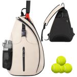 Custom Oxford Fabric Sling Backpack With Racket Pocket For Tennis And Pickleball - 3