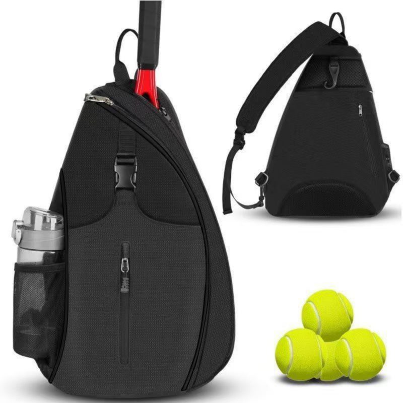 Custom Oxford Fabric Sling Backpack With Racket Pocket For Tennis And Pickleball - 5