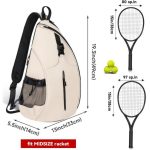 Custom Oxford Fabric Sling Backpack With Racket Pocket For Tennis And Pickleball - 6