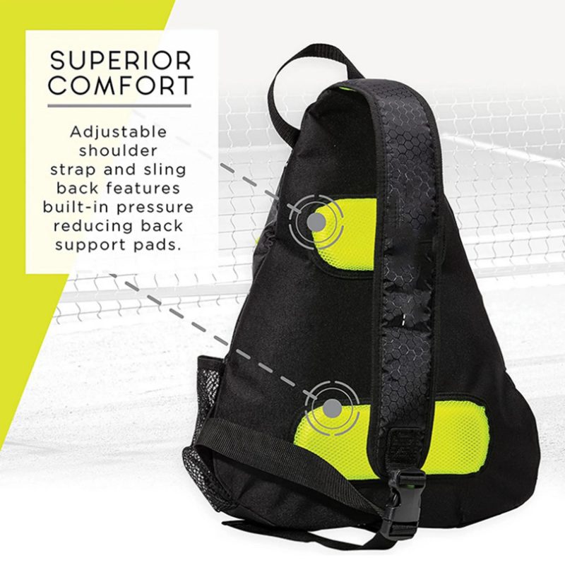 Custom Pickleball Backpack Adjustable Sling Bag With Fence Hook - 2