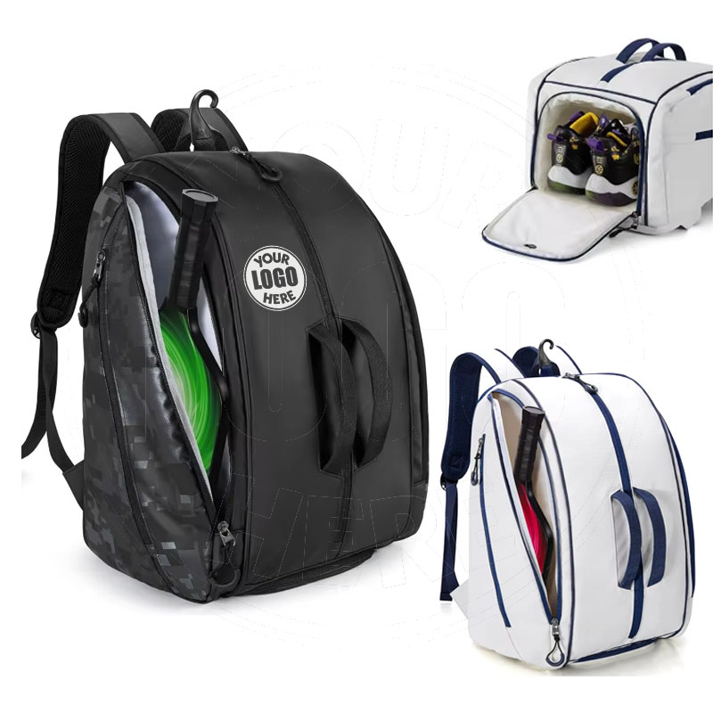 Custom Pickleball Backpack With Laptop Pocket Shoe Compartment