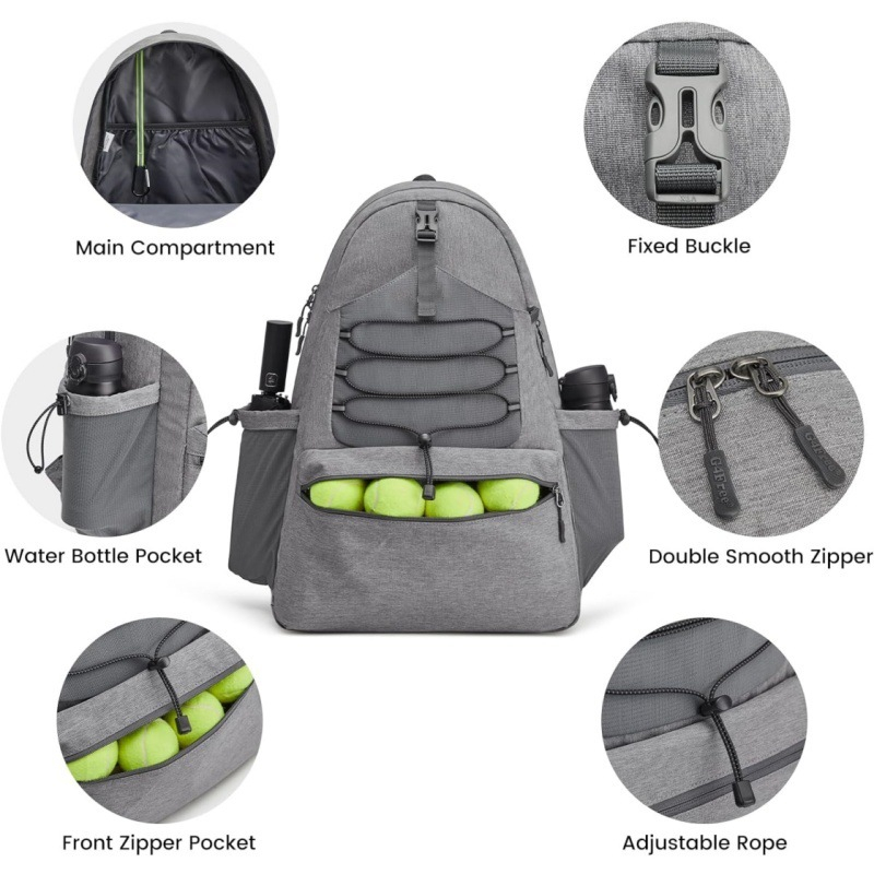Custom Pickleball Backpack w/Bottle Holder - 4