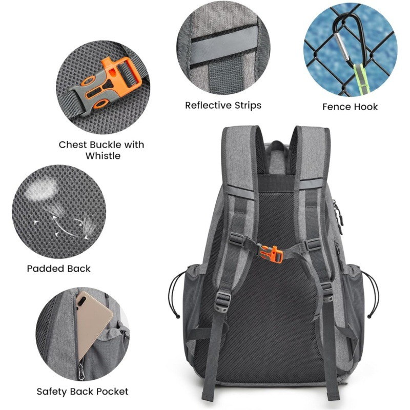 Custom Pickleball Backpack w/Bottle Holder - 5
