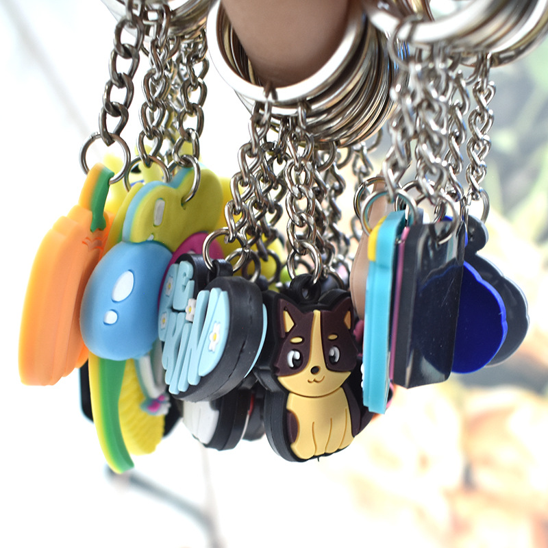Custom Pickleball Keychain Pendant PVC Soft Rubber DIY Decorative Buckle Backpack Small Ornament - 2