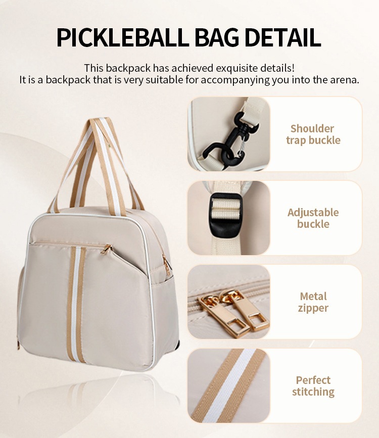 Custom Pickleball & Racquet Sports Backpack Large-Capacity Dedicated Shoe Compartment Pickleball Tennis - 3