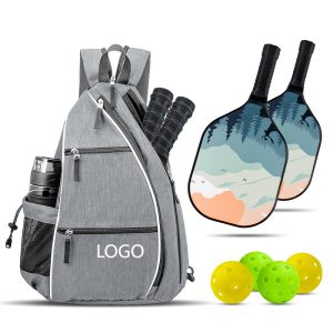Custom Pickleball Sling Bag Crossbody Backpack with Water Bottle Holder & Fence Hook