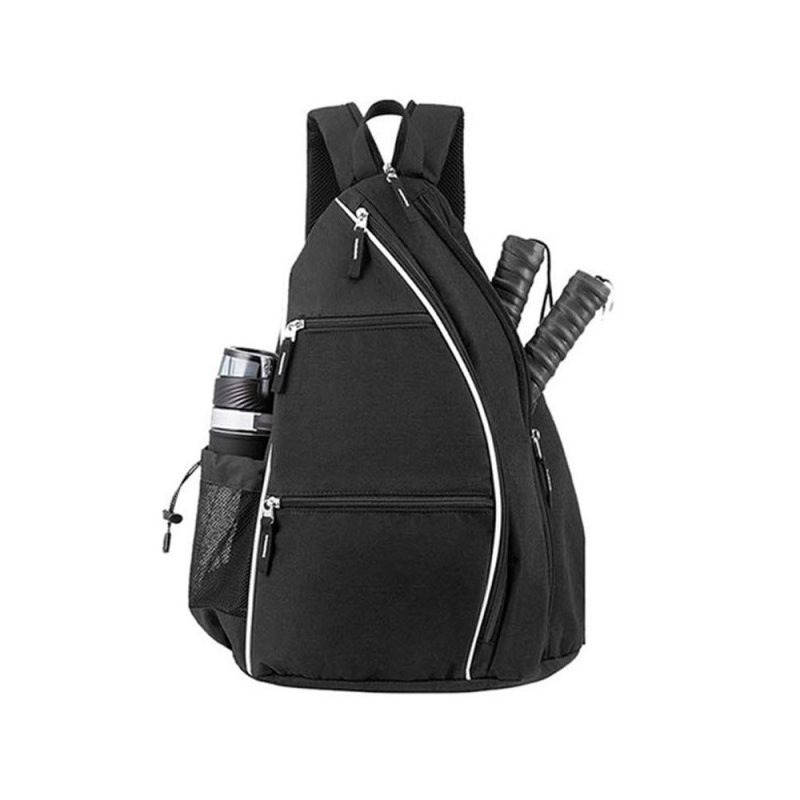 Custom Pickleball Sling Bag Crossbody Backpack with Water Bottle Holder & Fence Hook - 4