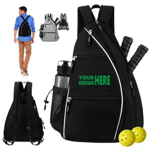 Custom Pickleball Tennis Paddle Sling Bag Sport Backpack Nylon Material