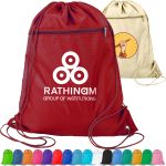 Custom Polyester Drawstring Bag USA Decorated (15" x 18.75")