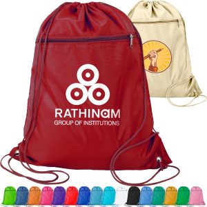 Custom Polyester Drawstring Bag USA Decorated (15" x 18.75")