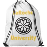 Custom Premium 210D Polyester Drawstring Cinch Up Backpack w/ Reinforced Edge (14"W x 17"H)