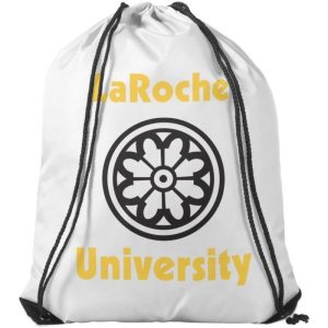 Custom Premium 210D Polyester Drawstring Cinch Up Backpack w/ Reinforced Edge (14"W x 17"H)