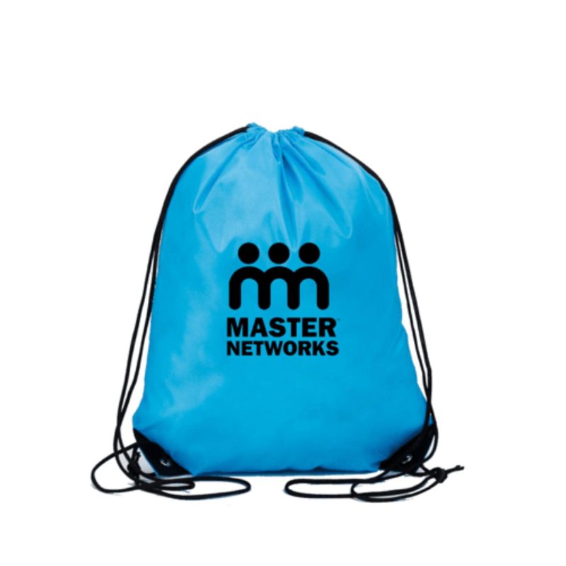 Custom Premium 210D Polyester Drawstring Cinch Up Backpack w/ Reinforced Edge (14"W x 17"H) - 4