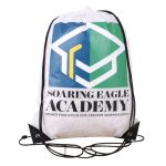 Custom Premium 210D Polyester Full Color Drawstring Bag w/ Reinforced Edge (14" x 18") - 1