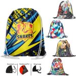 Custom Premium 210D Polyester Sublimated Drawstring Cinch Up Backpack (15" x 18")