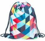 Custom Premium 210D Polyester Sublimated Drawstring Cinch Up Backpack (15" x 18") - 4