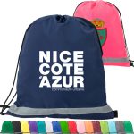 Custom Premium 210D Polyester Two Tone Drawstring Backpack (14" x 17")
