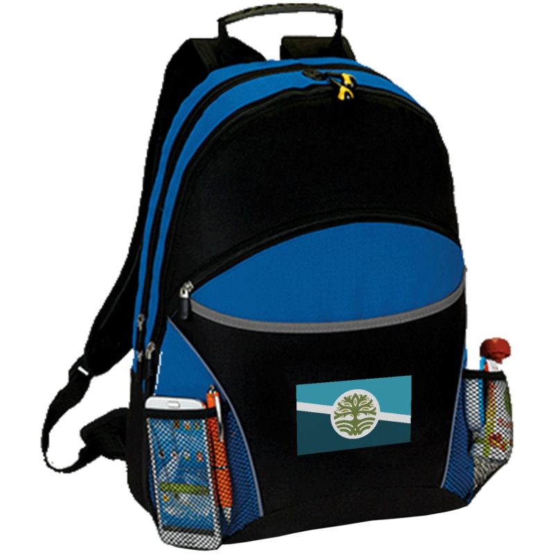 Custom Premium 600D CurvEdge Laptop Backpack w/ Earphone Outlet (13" x 19" x 8") - 2