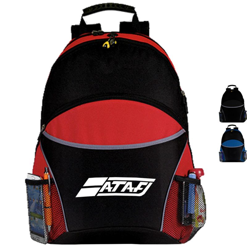 Custom Premium 600D CurvEdge Laptop Backpack w/ Earphone Outlet (13" x 19" x 8")