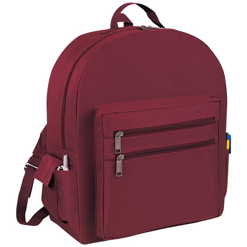Custom Premium 600D Multi-Zipper Essentials Backpack (12" x 16.5" x 5") - 4