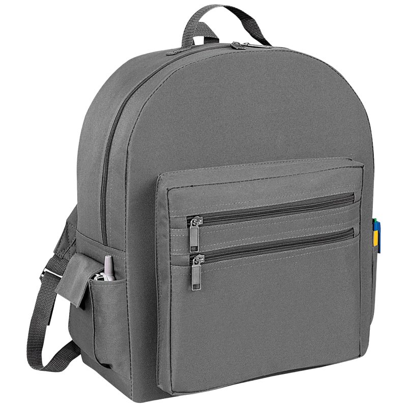 Custom Premium 600D Multi-Zipper Essentials Backpack (12" x 16.5" x 5") - 7