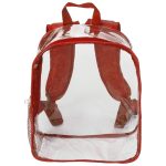 Custom Premium Clear PVC Stadium Approved Backpack (11.8"x11"x6") - 2