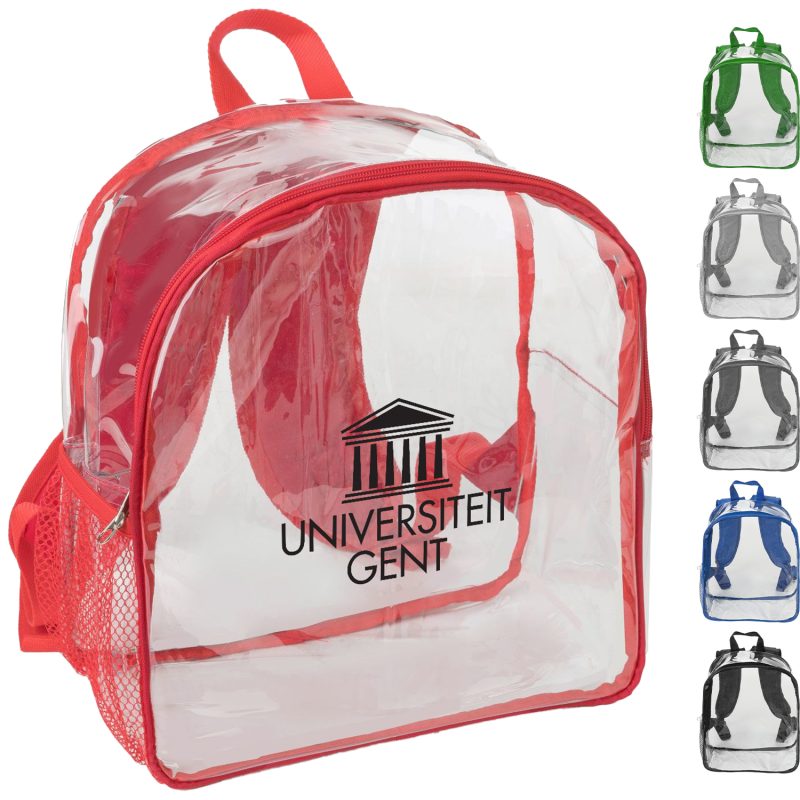 Custom Premium Clear PVC Stadium Approved Backpack (11.8"x11"x6")