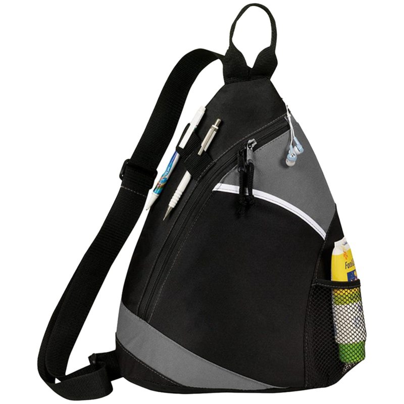 Custom Premium Frosted Sling Crossbody Backpack (12" x 16" x 4") - 2