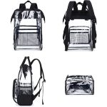 Custom Premium Heavy Duty Clear PVC Transparent Backpack (15.5"x10"x5") - 6