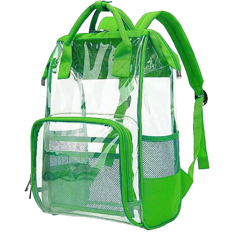 Custom Premium Heavy Duty Clear PVC Transparent Backpack (15.5"x10"x5") - 7